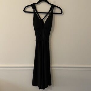 NWT Charlotte Russe Babydoll Dress Size S Black Y2K Grunge Whimsigoth Cross Back